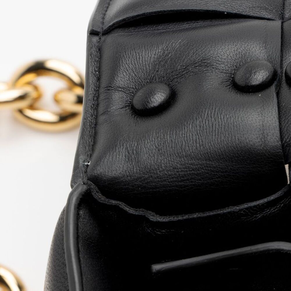 Bottega Veneta Lambskin Cassette Chain Maxi Shoulder Bag - Picture 9 of 16